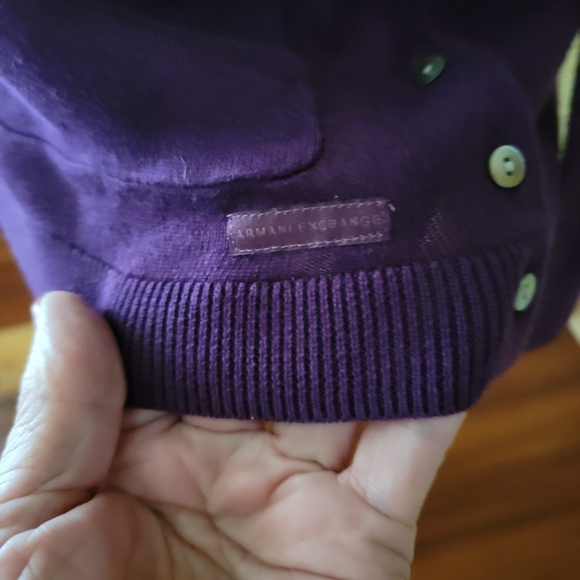 A/X ARMANI EXCHANGE | PURPLE CARDIGAN - Picture 7 of 14